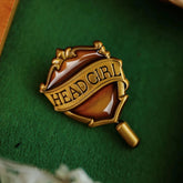 Magic Academy Metal Brooch Head GIRL Badge Brooch Head BOY Badge Brooch Gryffindor Hufflepuff Ravenclaw Slytherin Gift